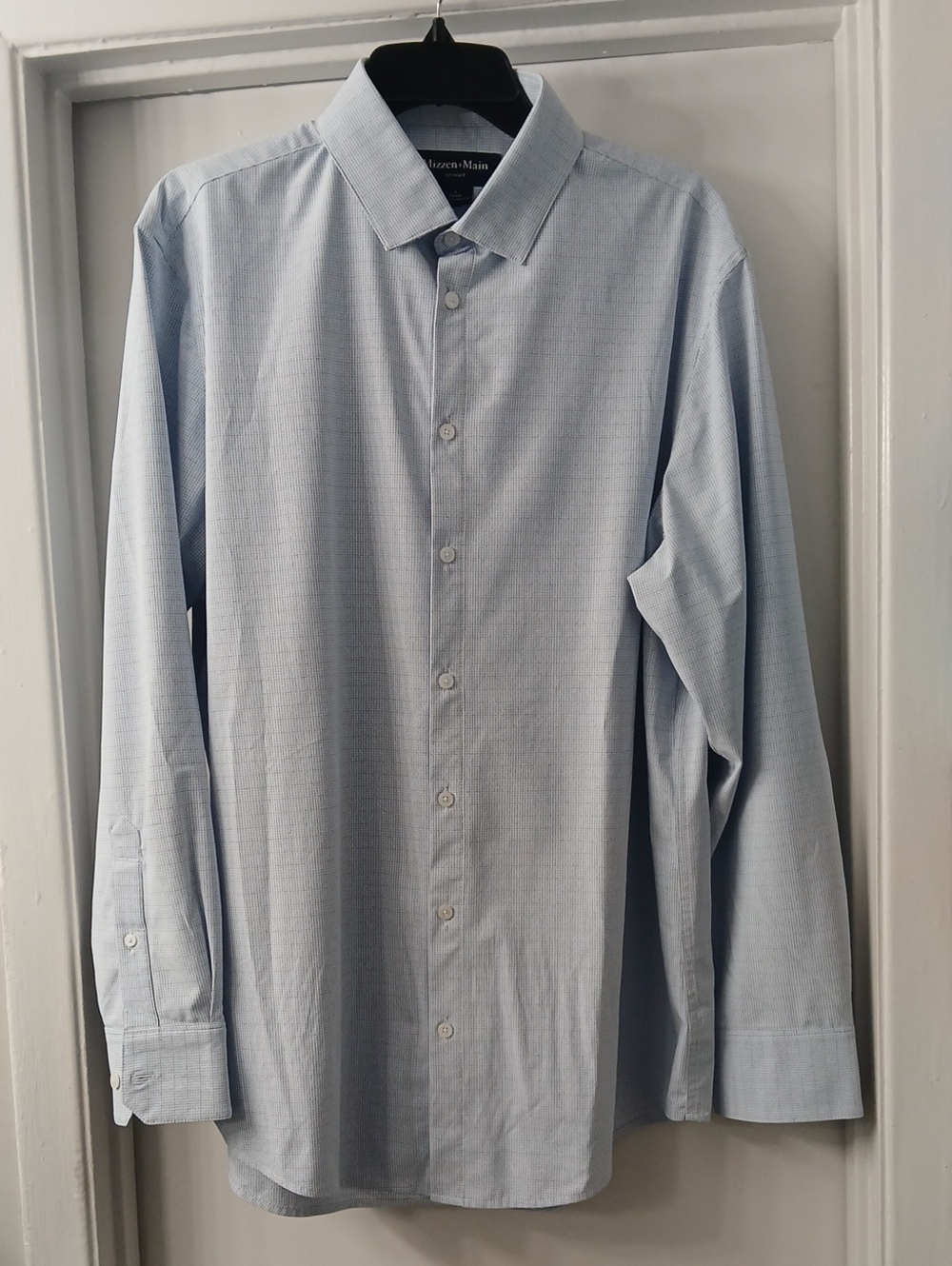 Mizzen+Main Light Blue Men's Dress Shirt - Subtle Grid